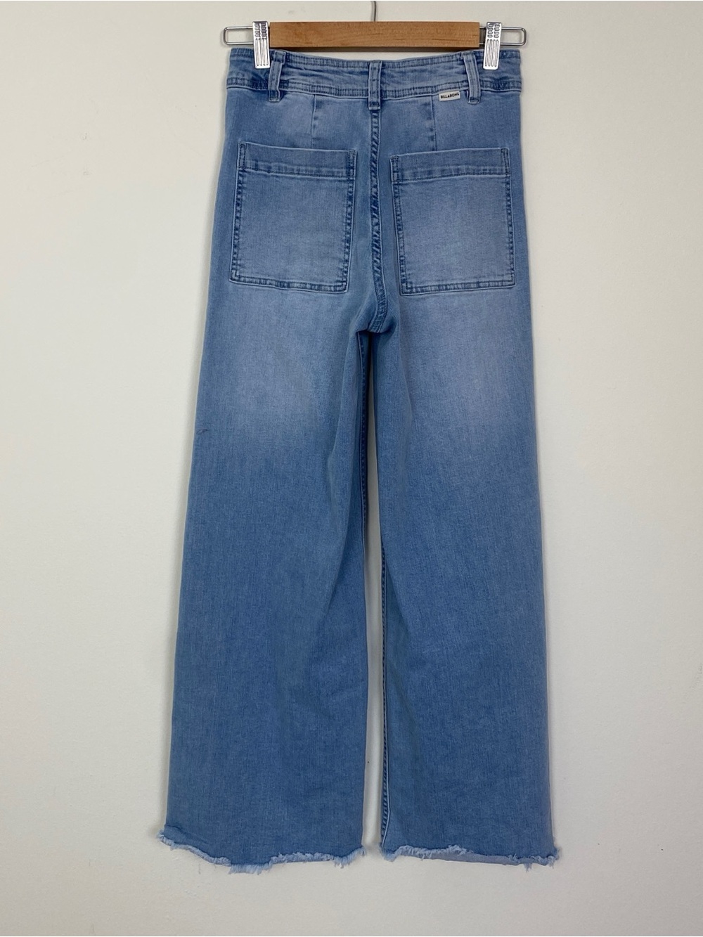 BILLABONG Free Fall Fray Hem Stretch Wide Leg Jeans Sz  XS - Picture 6 of 12